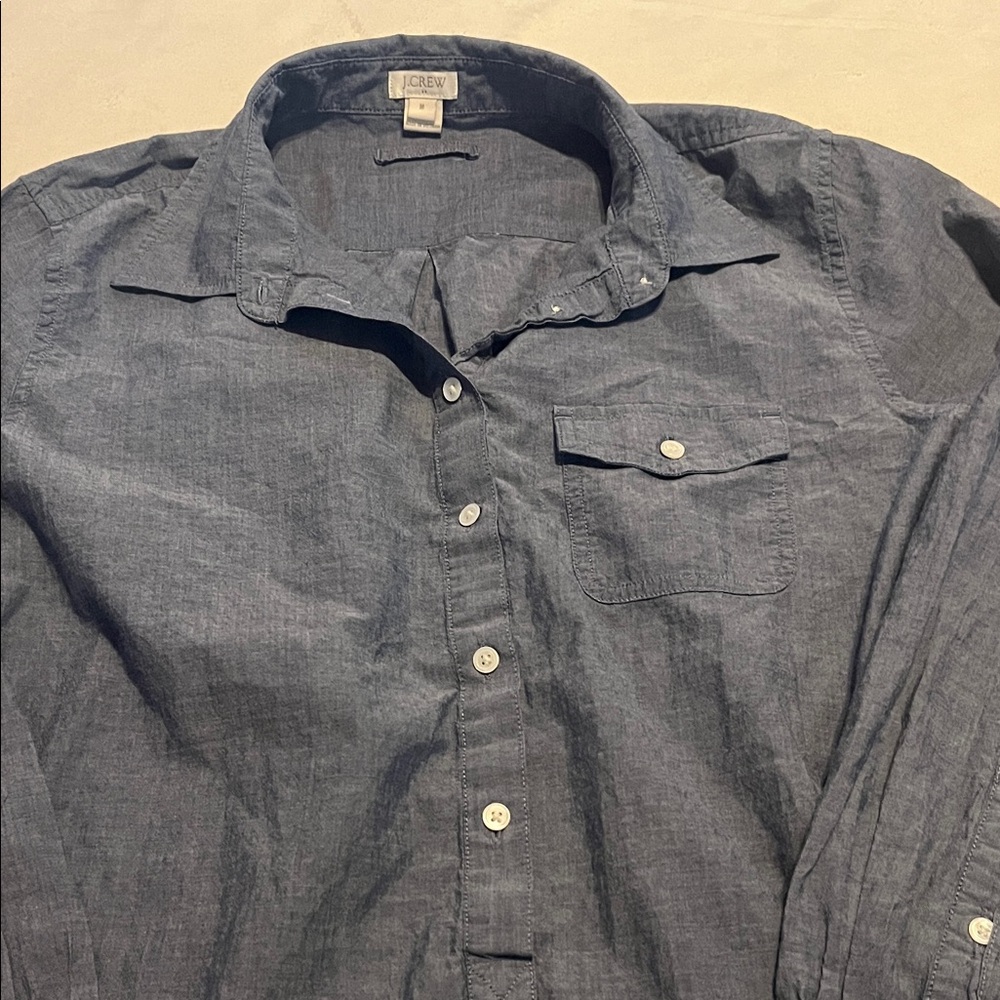 J. Crew Dark Blue Casual Button-Down Shirt - Picture 2 of 6